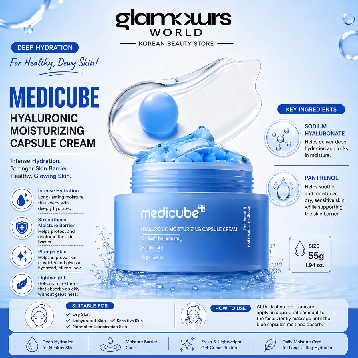 Medicube Hyaluronic Moisturizing Capsule Cream